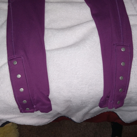 Reebok Purple and White Floral Ankle Leggings Bundle XS/S - Picture 6 of 9